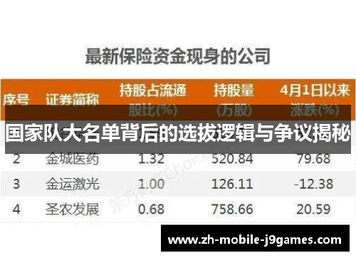 国家队大名单背后的选拔逻辑与争议揭秘